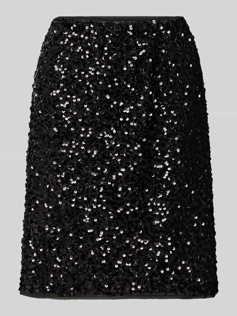 comma Minirok met pailletten en elastische band