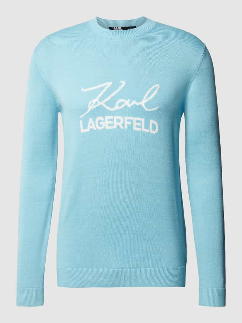 Karl Lagerfeld Gebreide pullover met label en ronde hals