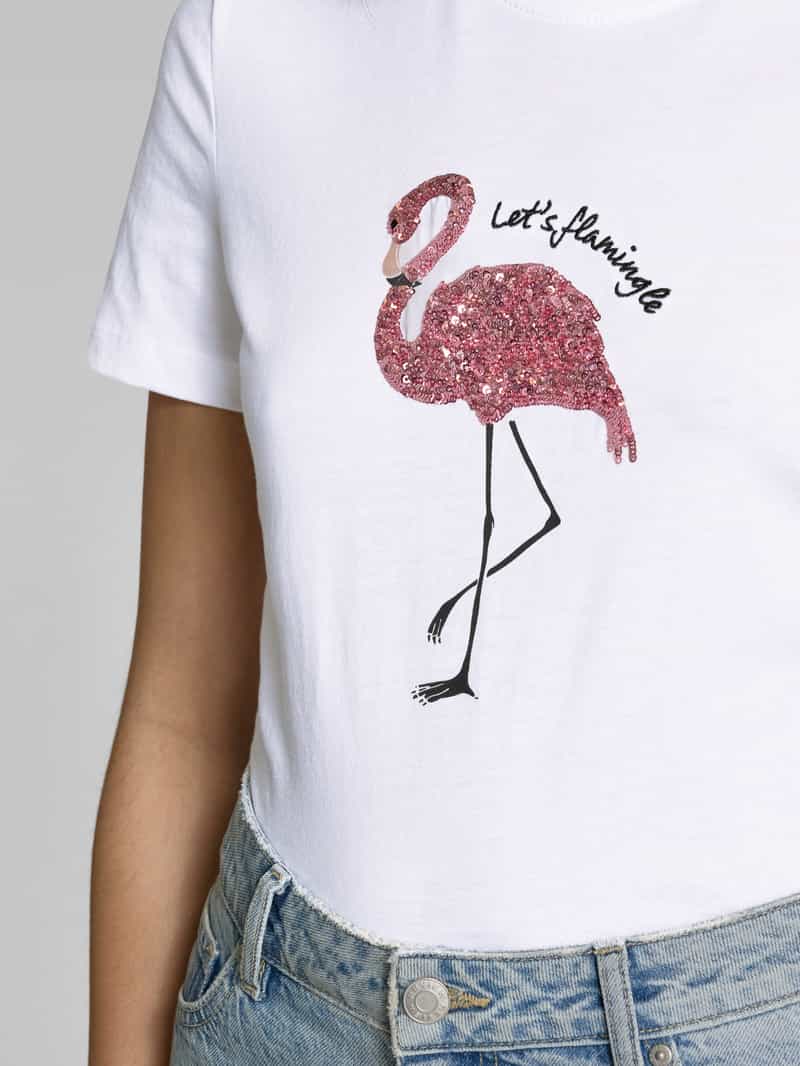 Only Regular fit T-shirt met pailletten model 'KITA'
