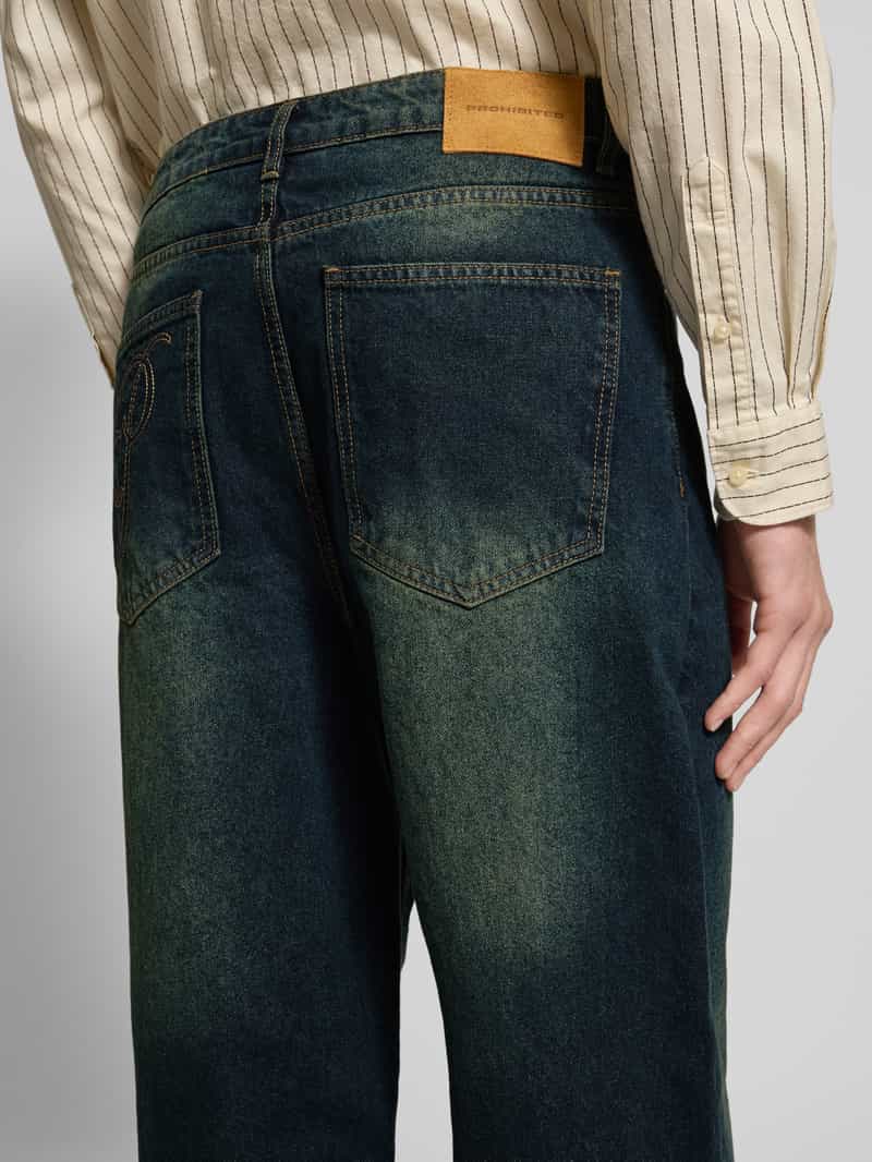 PROHIBITED Wide fit jeans met steekzakken model 'Haven'