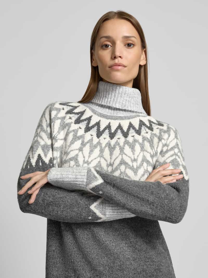 FREE QUENT Gebreide jurk met col model 'MERLA'