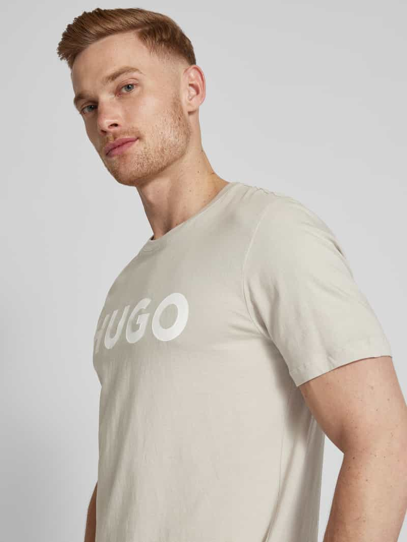 HUGO T-shirt met labelprint model 'DULIVIO'