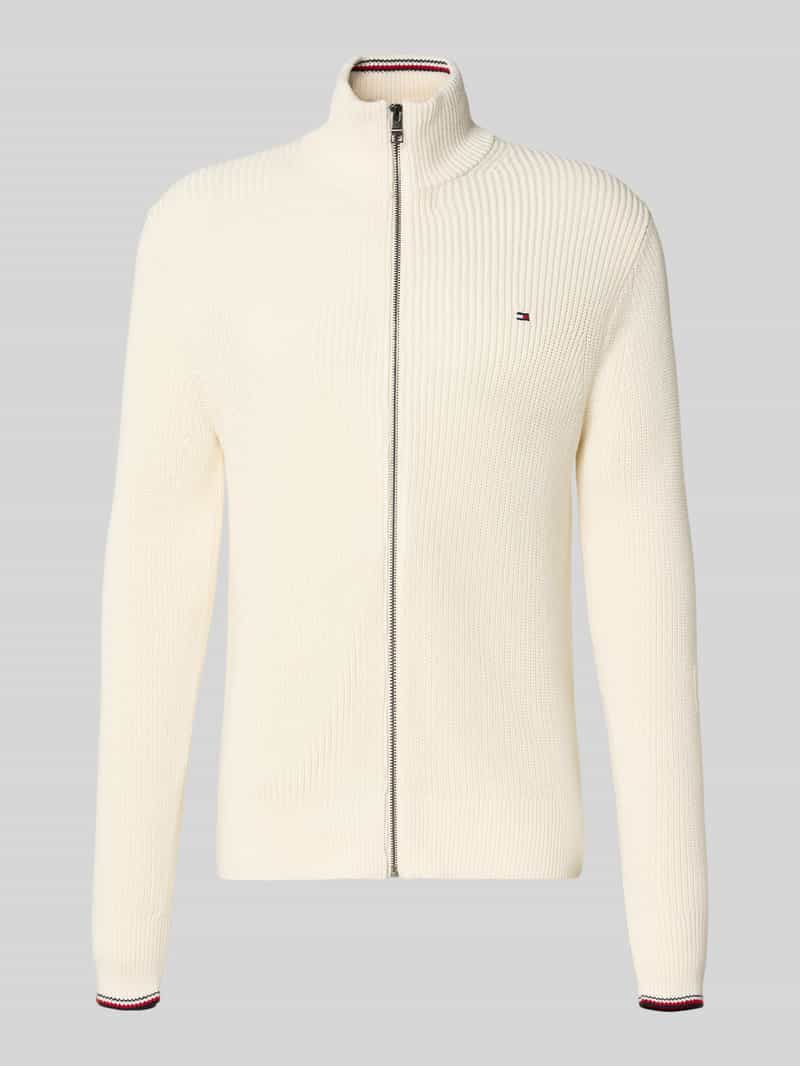 Tommy Hilfiger Regular fit gebreid jack van puur katoen