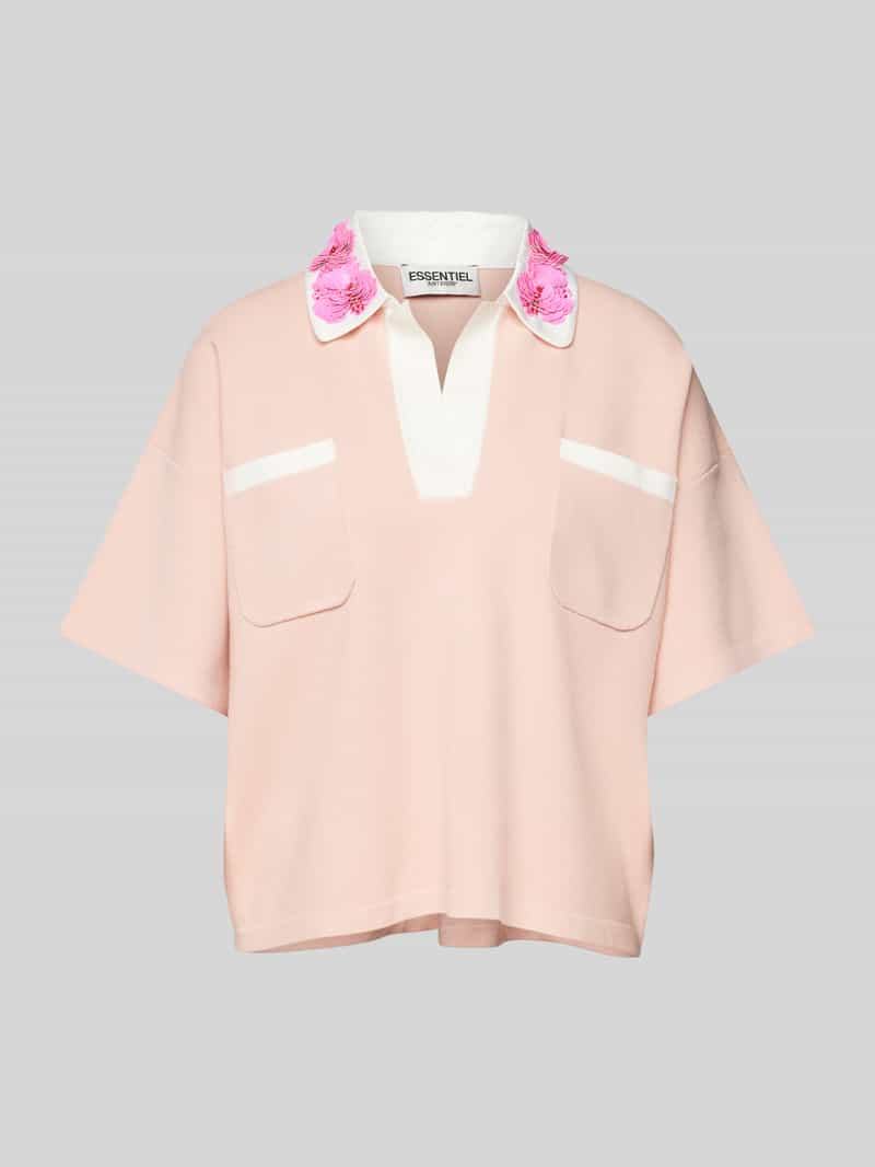 Essentiel Antwerp Gebreid shirt met platte kraag model 'Hoiseau'