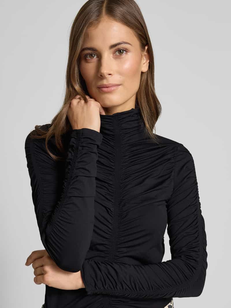 Marc Cain Shirt met lange mouwen en rimpelingen