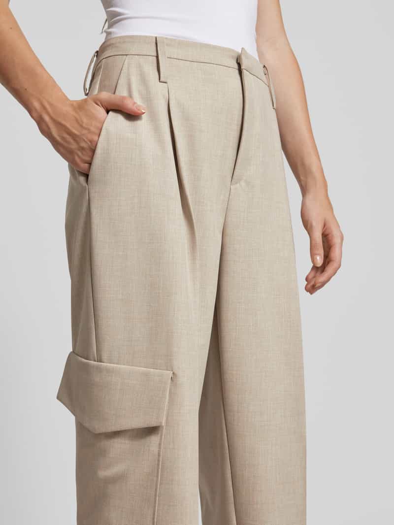 Daydream Straight leg stoffen broek met bandplooien model 'Columbia'