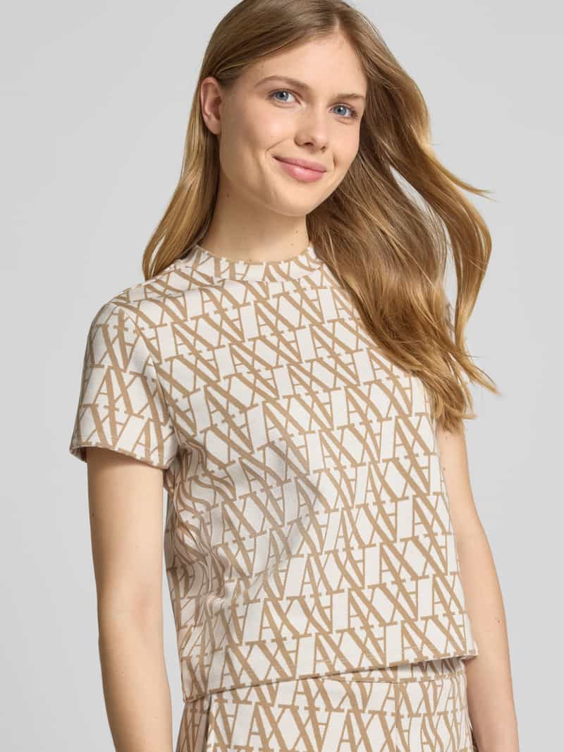 Armani Exchange Gebreide pullover met geribde ronde hals