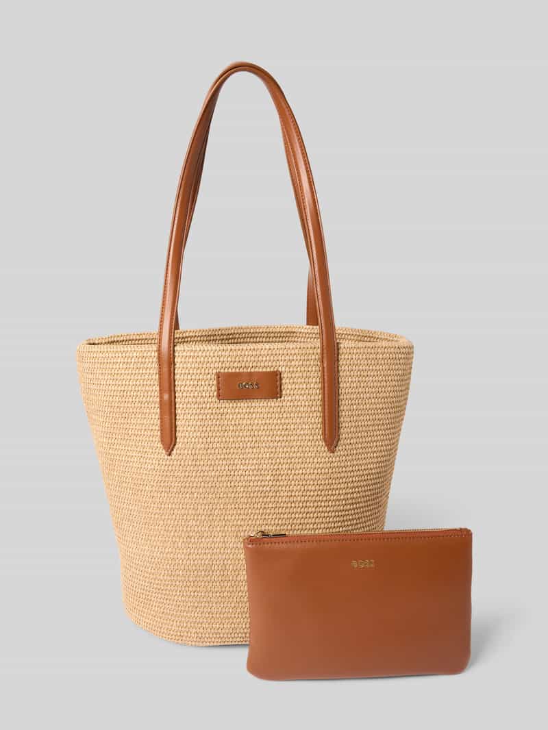 Boss Tote bag met labeldetail, model 'Palmah'