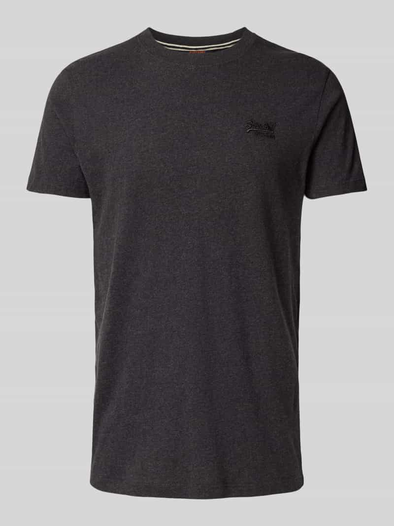 Superdry T-shirt met labelstitching