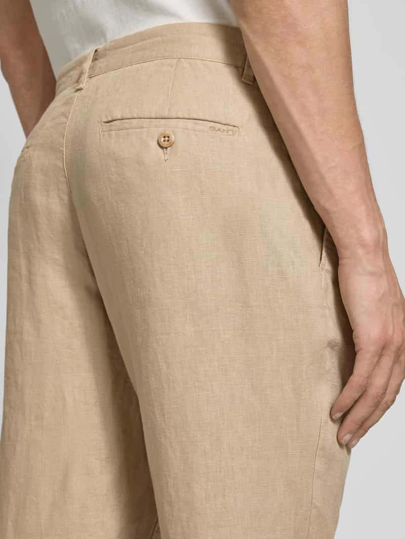 Gant Relaxed fit linnen broek met tunnelkoord