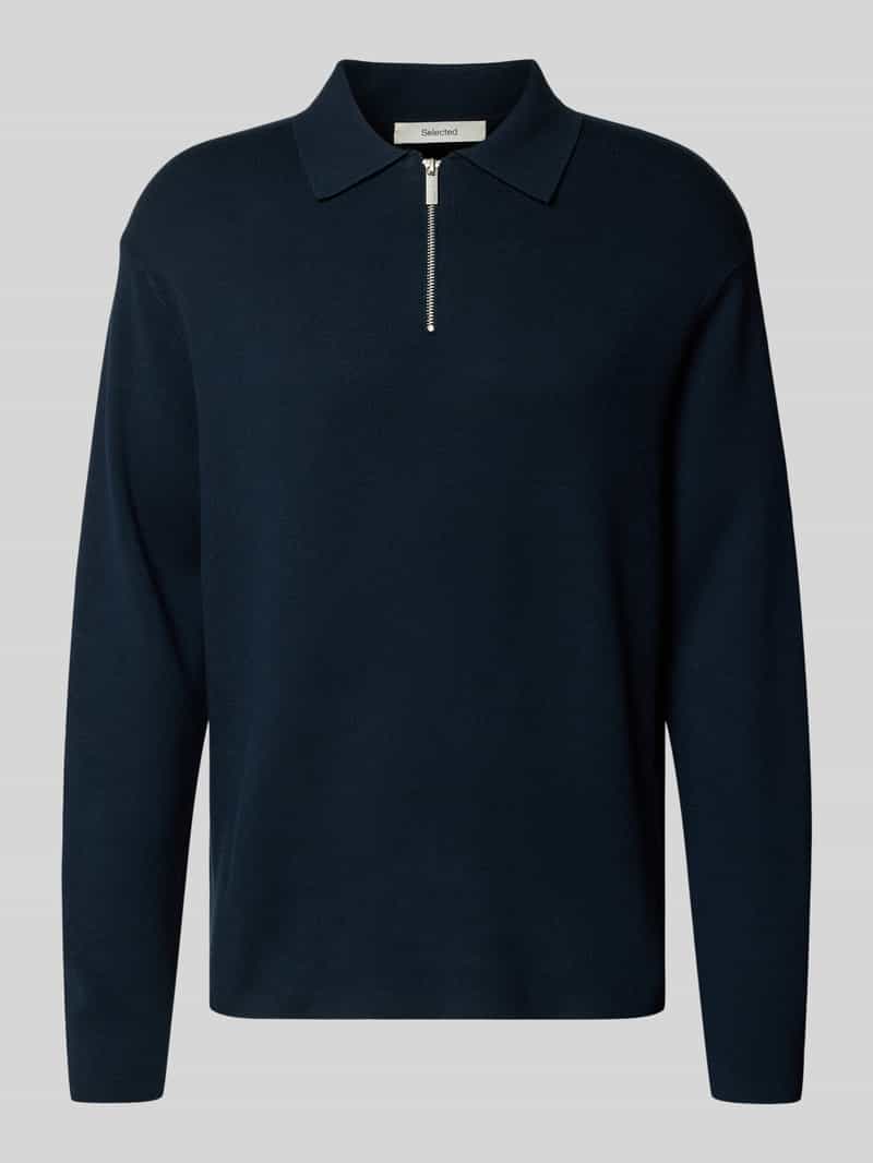 Selected Homme Relaxed fit gebreide pullover van viscosemix model 'TELLER'