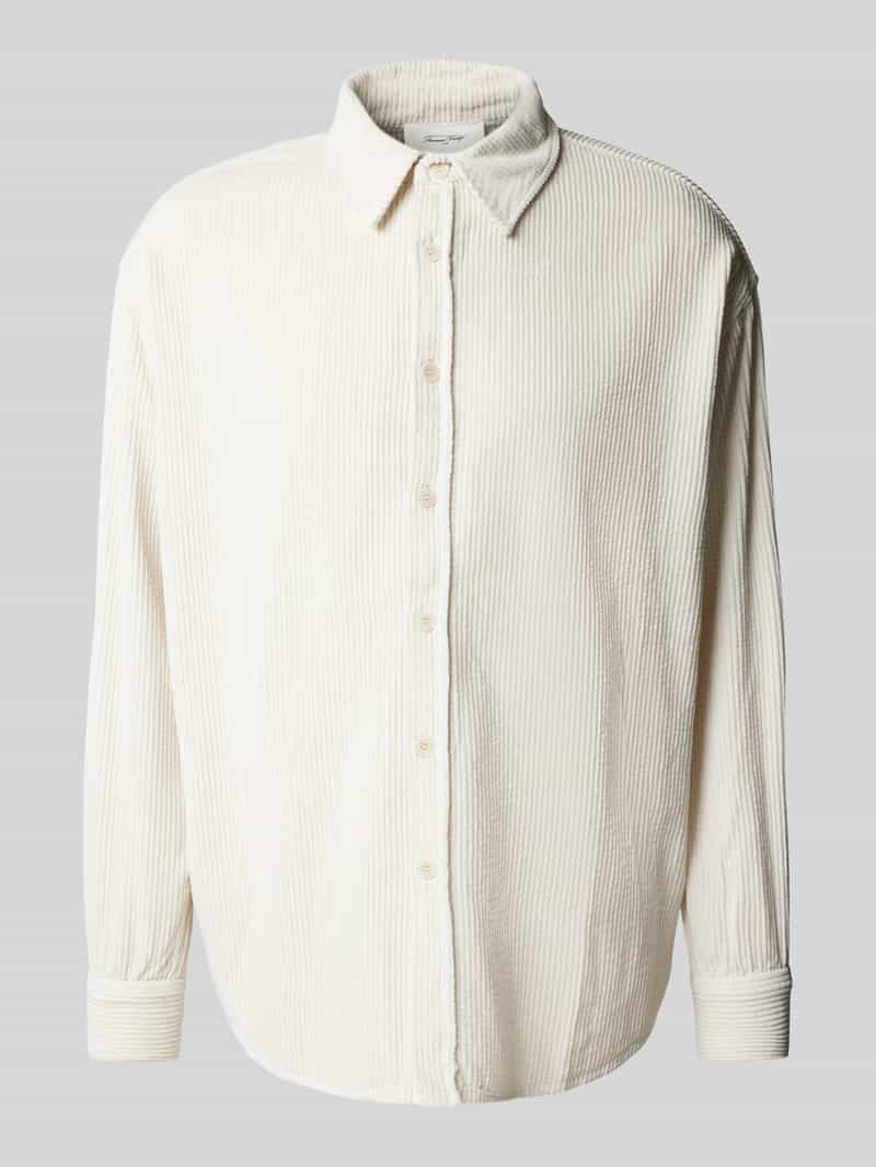 American vintage Regular fit corduroy overhemd met kentkraag model 'PADOW'