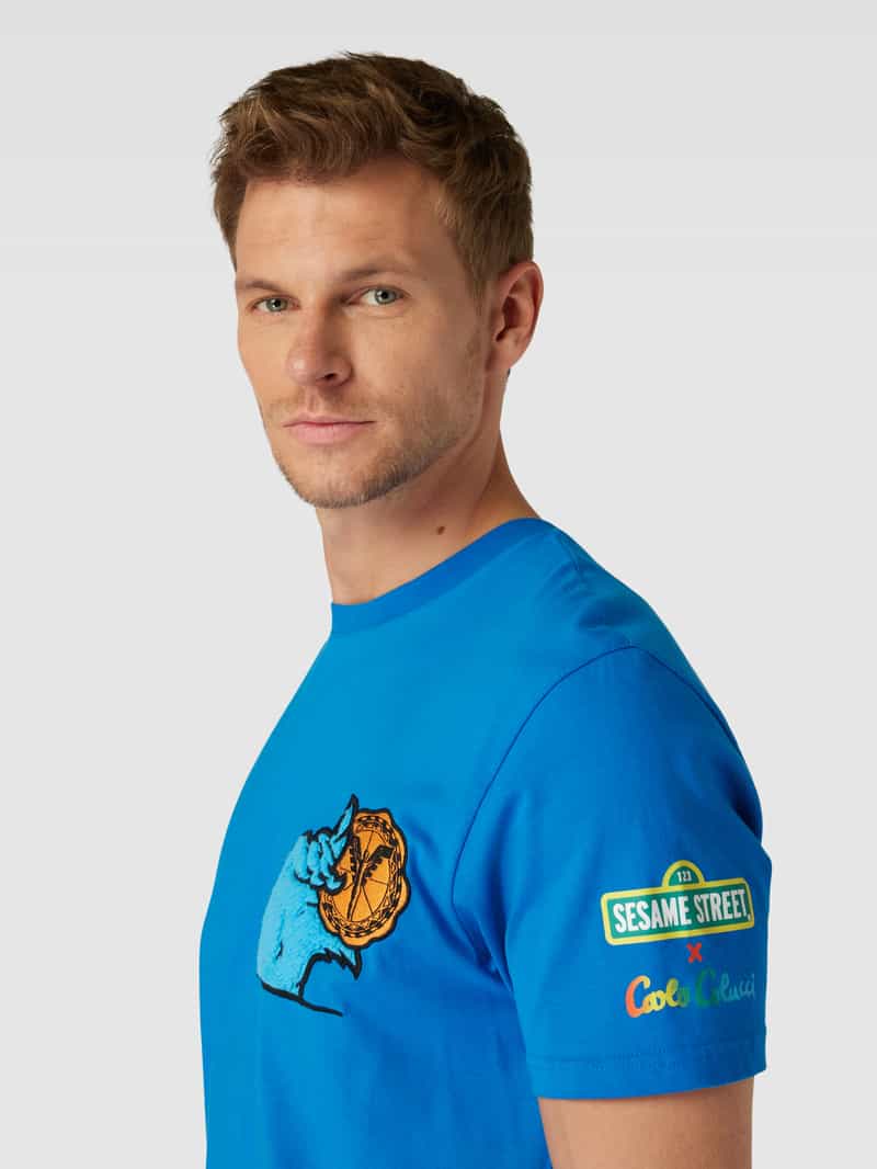 carlo colucci T-shirt met motiefpatch