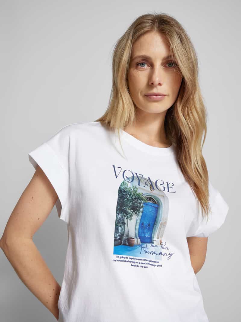 s.Oliver RED LABEL T-shirt met motief- en statementprint