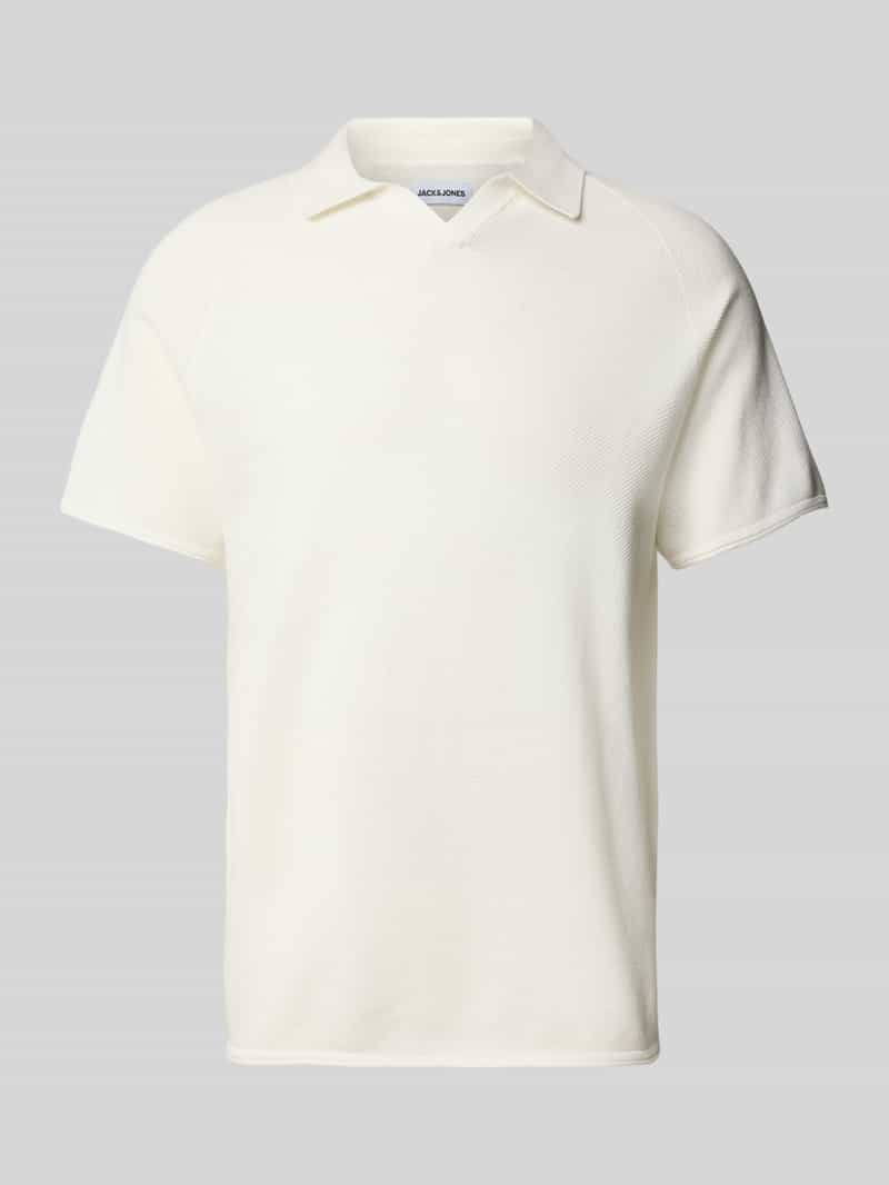 jack & jones Slim fit poloshirt met structuurmotief model 'HILL KNIT'