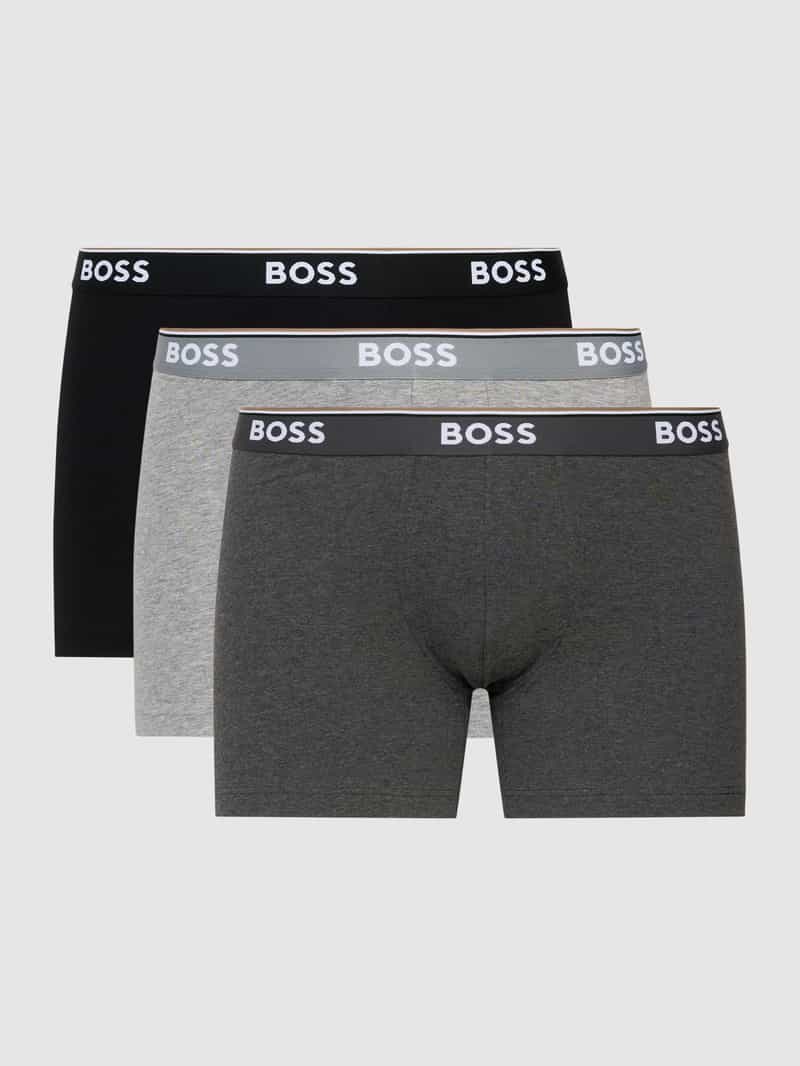 Boxershort met logo in band in een set van 3 stuks, model 'Power'