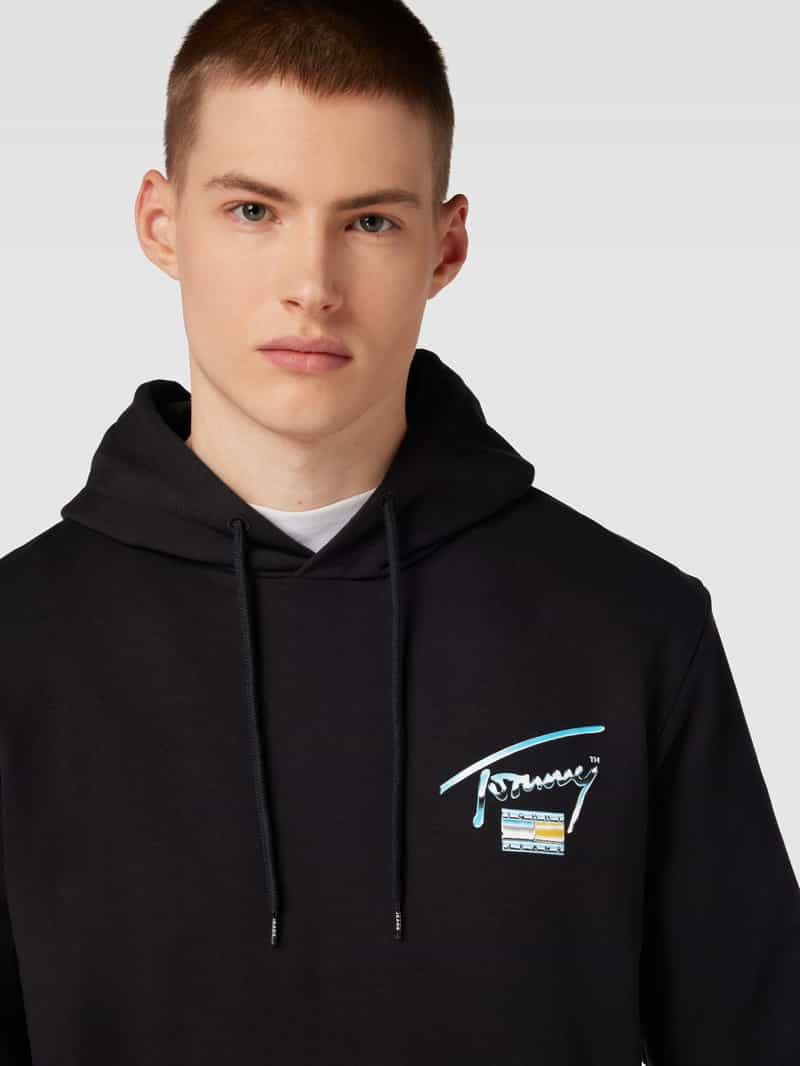 Tommy Jeans Hoodie met labelprint en kangoeroezak