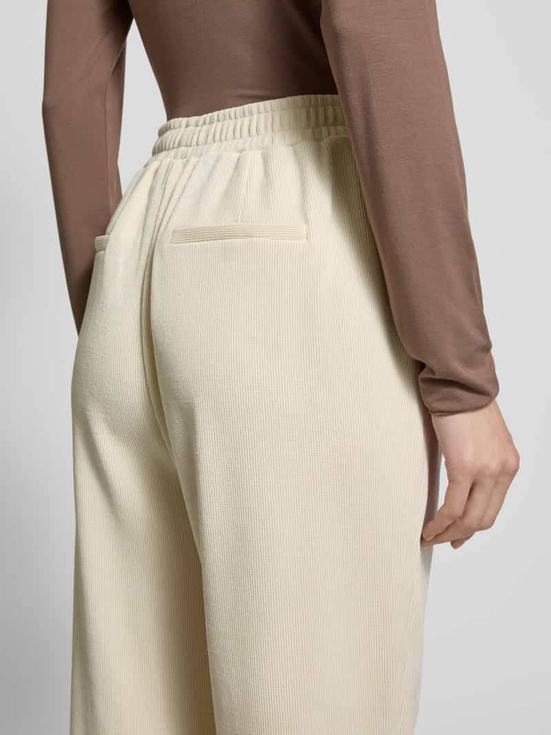 Ichi Straight leg corduroy broek met elastische band model 'KATE'