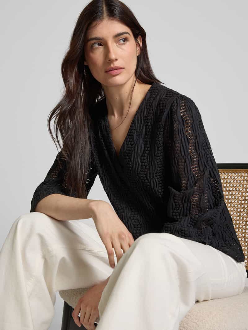 Vila Regular fit blouse met V-hals model 'LUMENA'