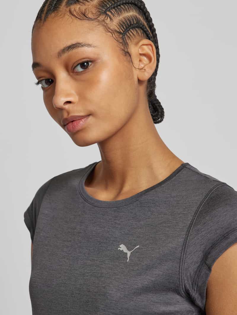 PUMA PERFORMANCE T-shirt met logoprint model 'Cloudspun Heather'
