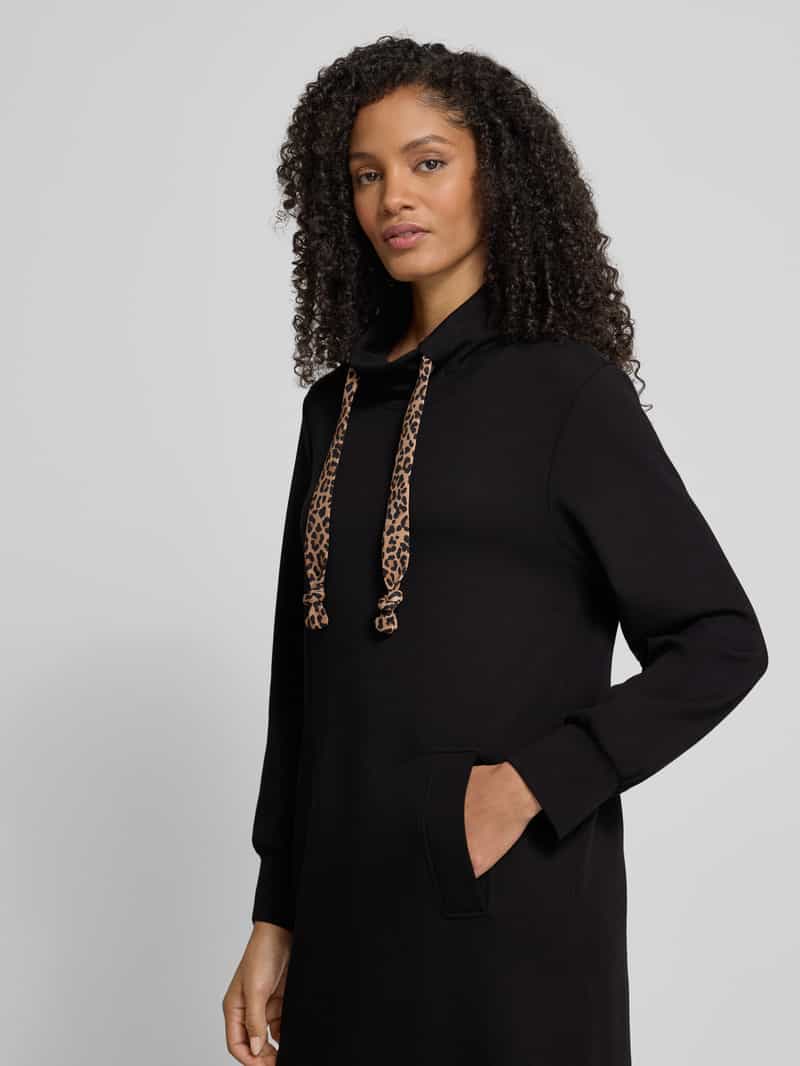 Marc Cain Relaxed fit midi-jurk met steekzakken