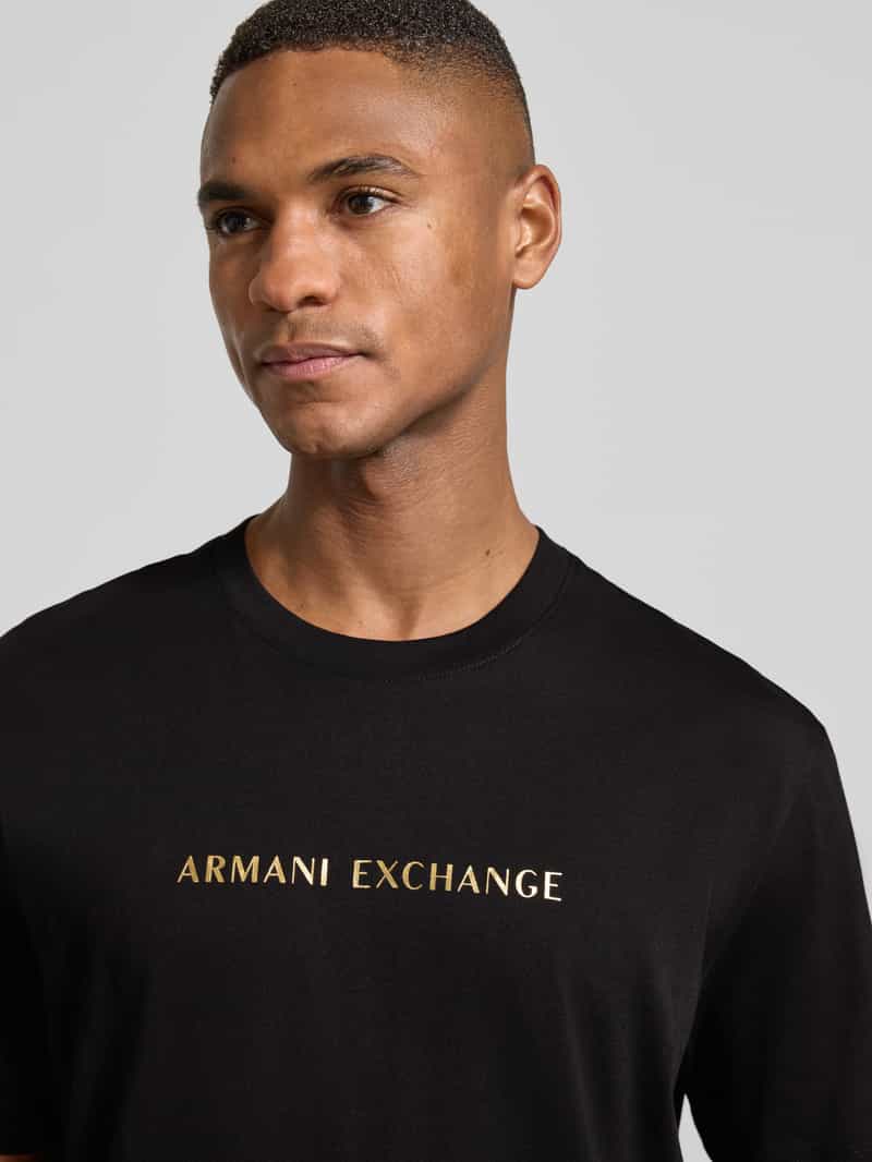 Armani Exchange T-shirt met labelprint