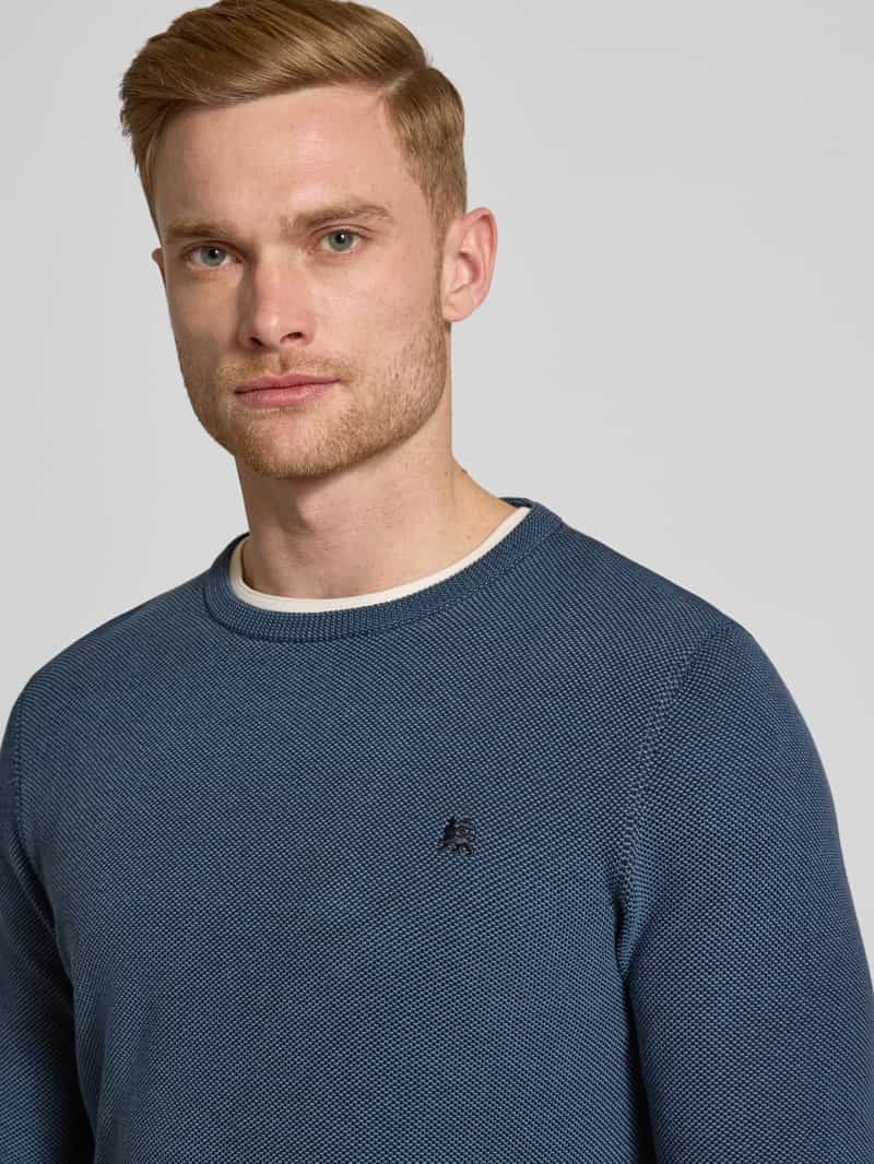 Lerros Gebreide pullover met labelstitching