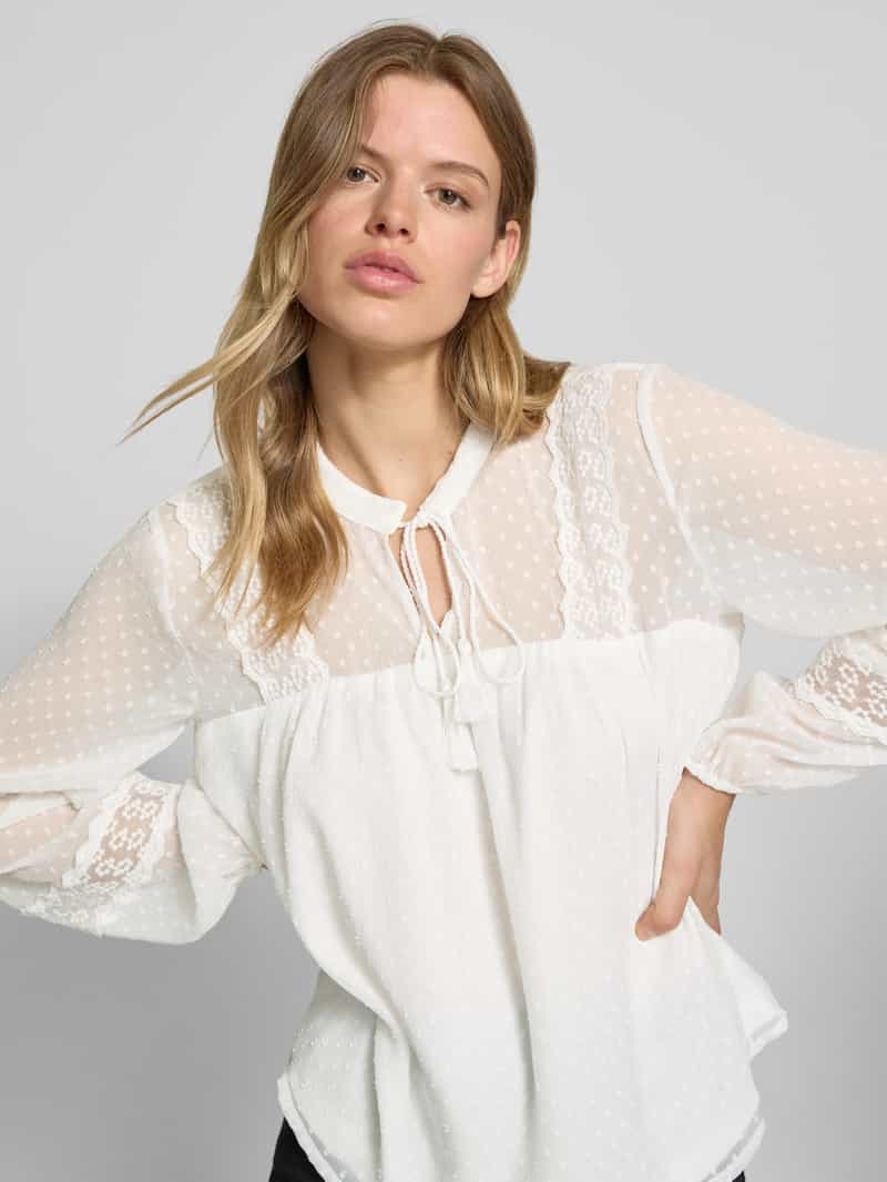 Only Regular fit blouse met semi-transparante mouwen model 'TESSA'