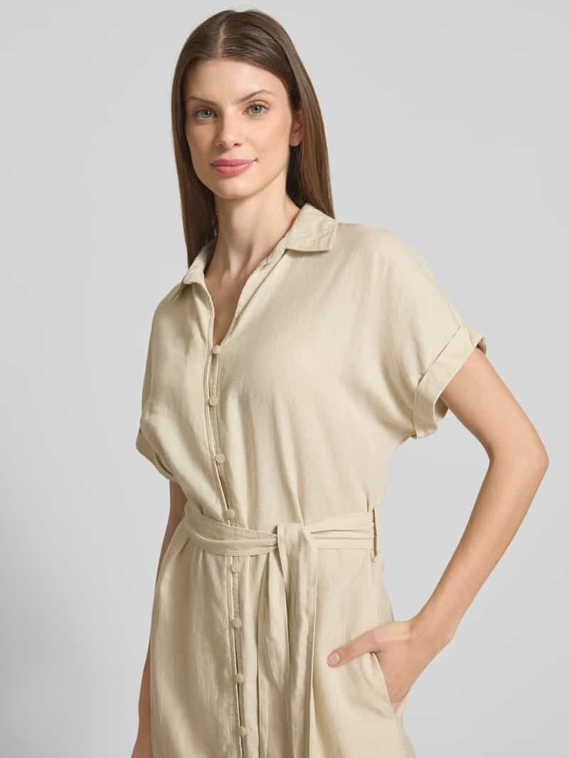s.Oliver RED LABEL Relaxed fit overhemdjurk van linnenmix