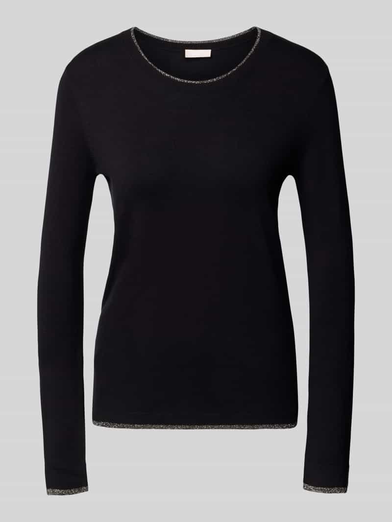 Liu Jo White Regular fit shirt met lange mouwen van viscosemix met ronde hals