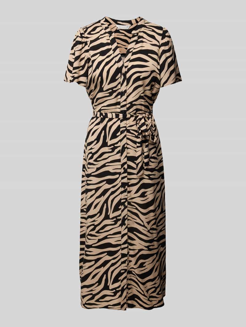 Apricot Midi-jurk met strikceintuur