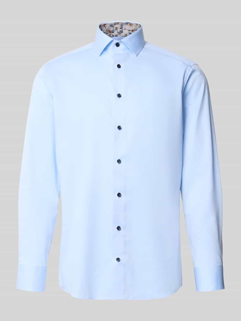 OLYMP Luxor modern fit overhemd - twill - lichtblauw - Strijkvrij - Boordmaat: 46 (EU maat: XXL)