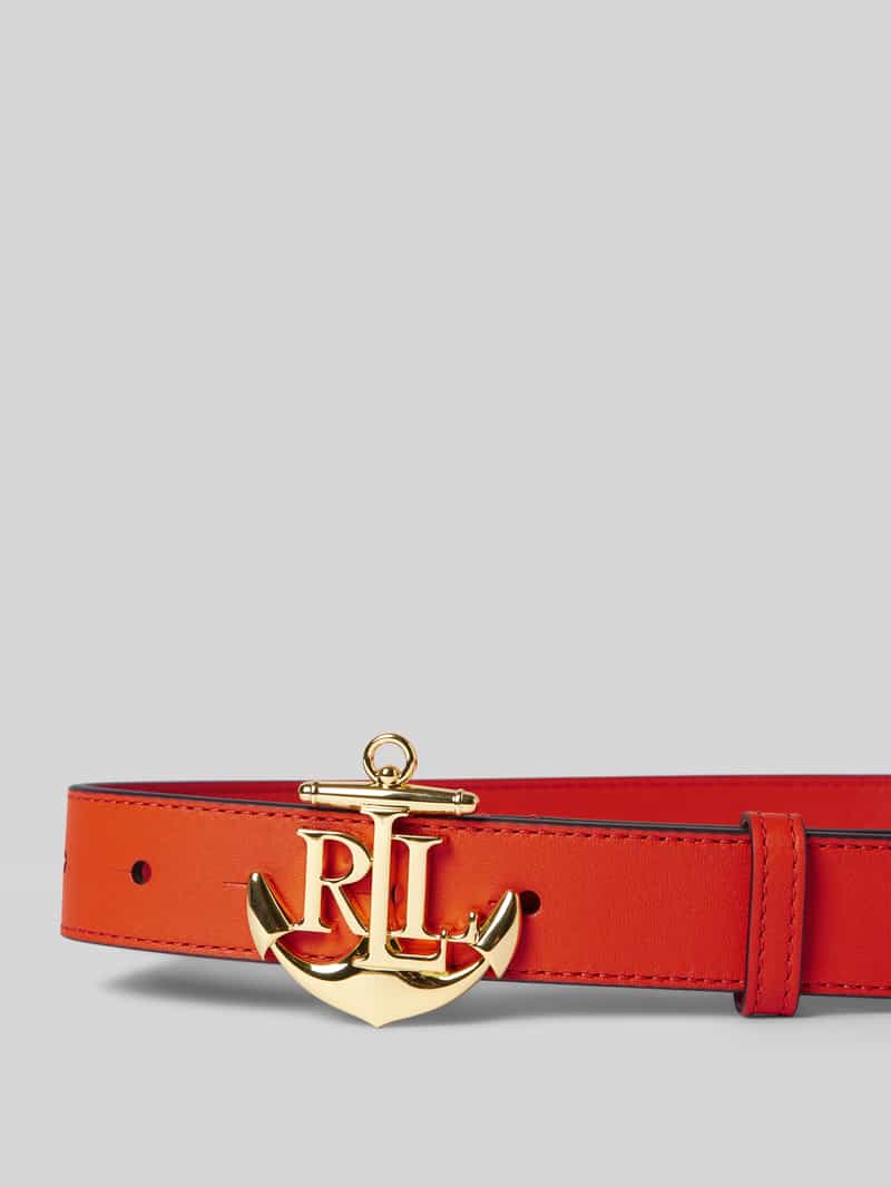 Lauren Ralph Lauren Leren riem met pinsluiting model '3D ANCHOR'