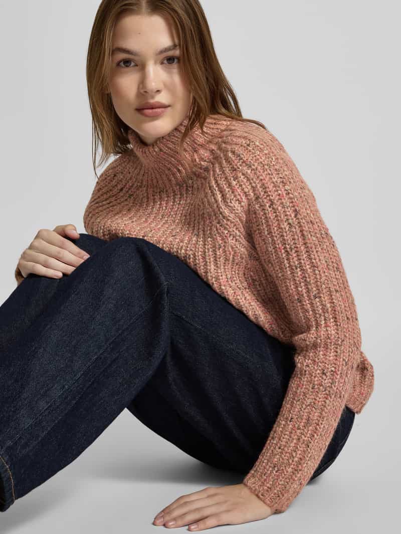 Jake*s Casual Regular fit gebreide pullover met opstaande kraag