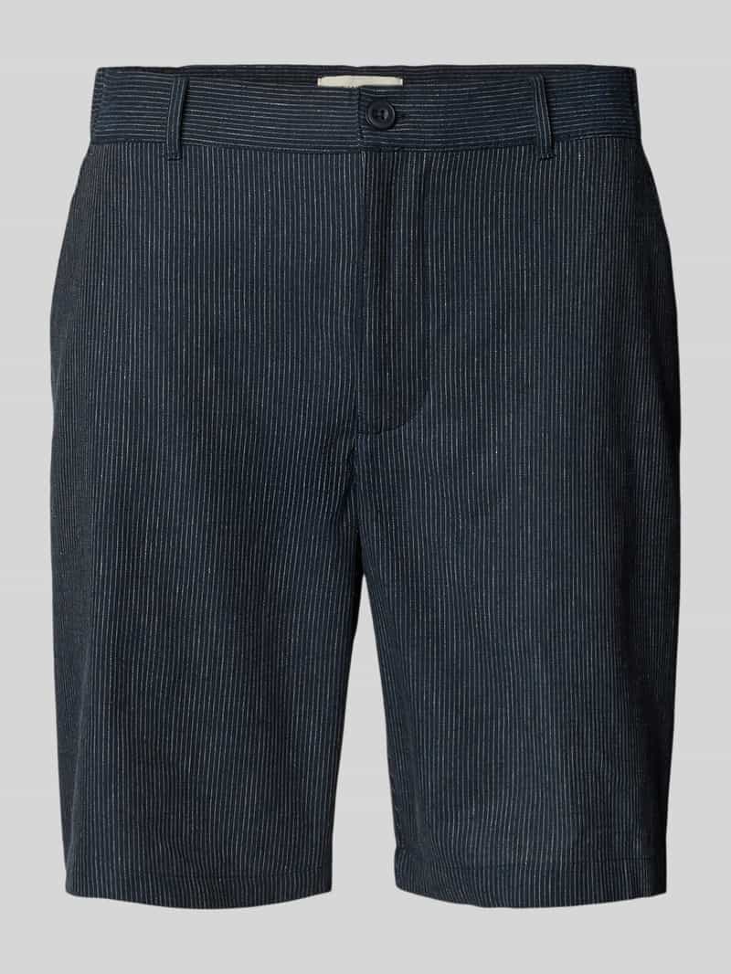 casual friday Korte chino van linnenmix met steekzakken