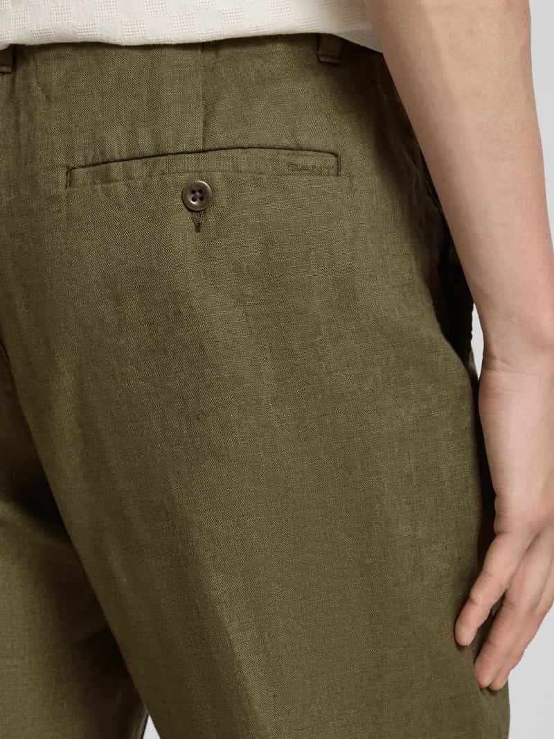 Gant Relaxed fit linnen broek met tunnelkoord
