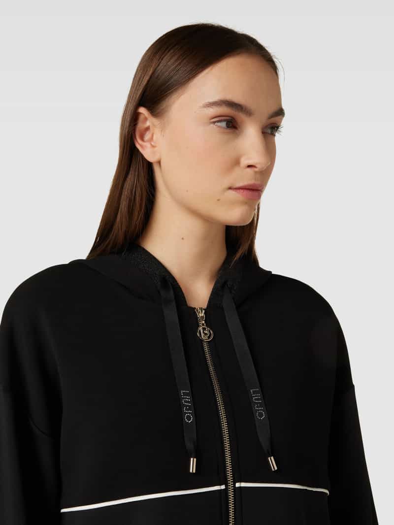 LIU JO SPORT Sweatjack met capuchon en tunnelkoord