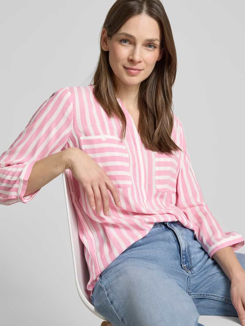 Tom Tailor Regular fit tuniek van lichte viscose met streepmotief
