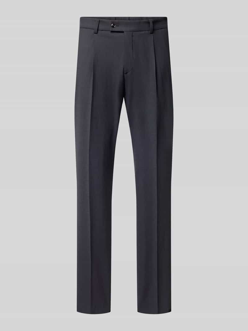 Slim fit pantalon van scheerwolmix