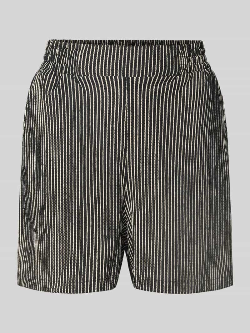Tom Tailor Denim Korte relaxed fit broek met structuurmotief