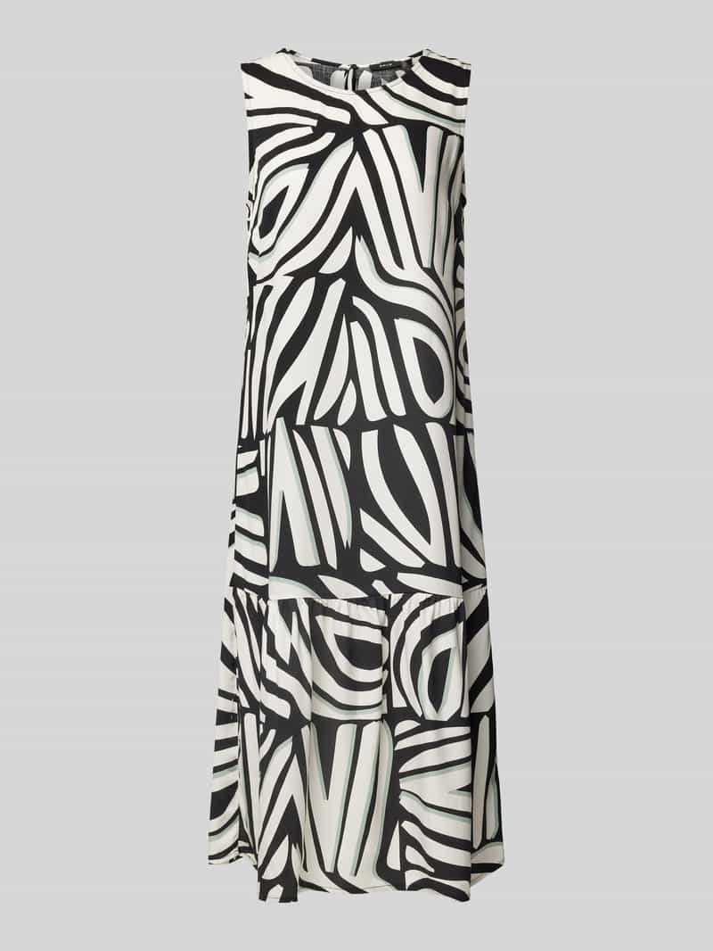 Opus Midi-jurk met ronde hals model 'WICY OASIS'