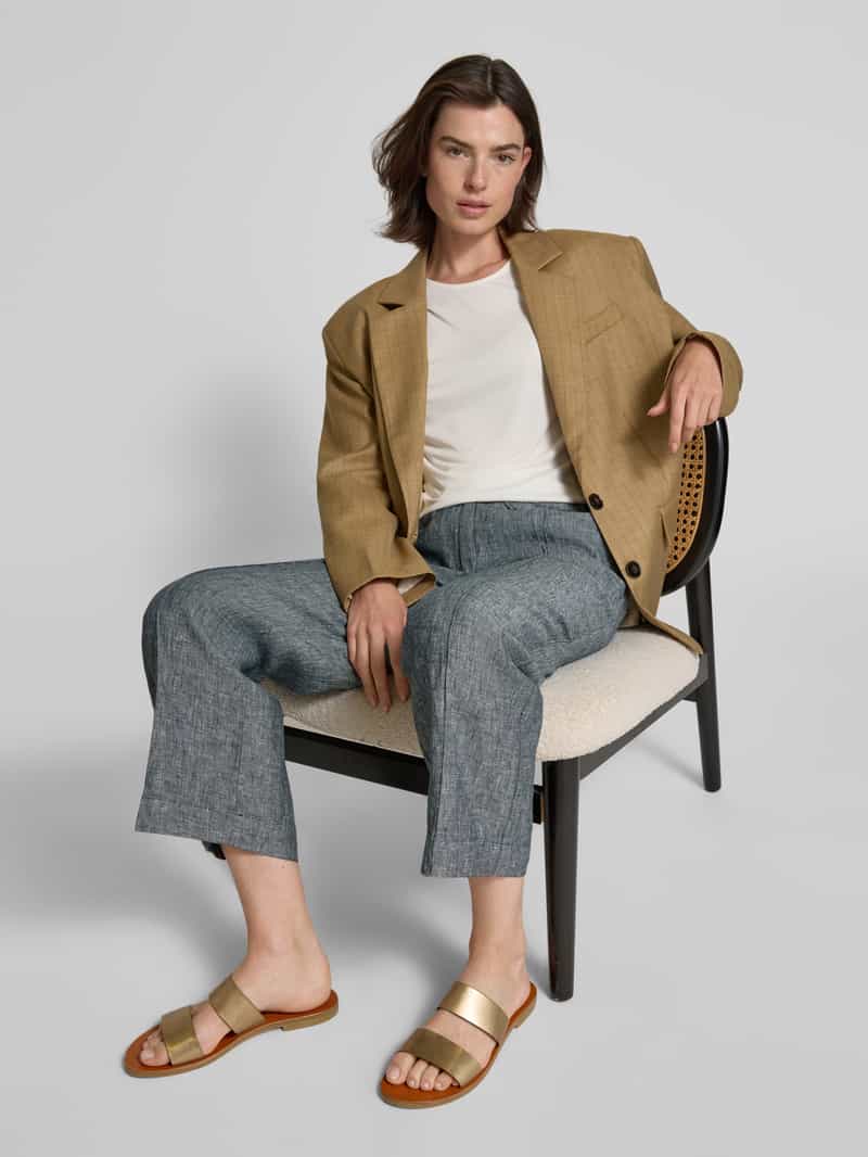 Opus Stoffen broek met verkorte pasvorm model 'Maikito'
