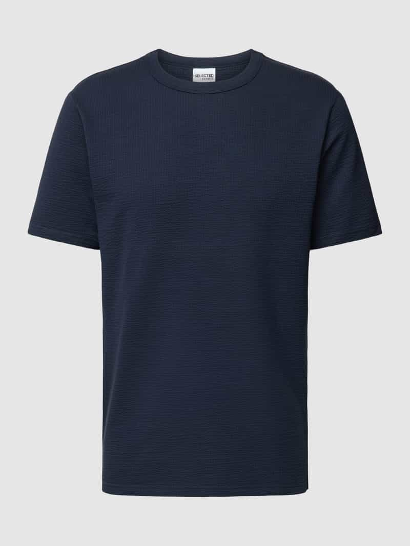 Selected Homme T-shirt met structuurmotief model 'SANDER'