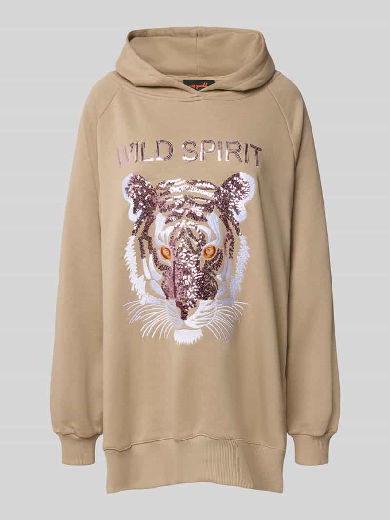 miss goodlife Oversized hoodie van puur katoen met motiefprint
