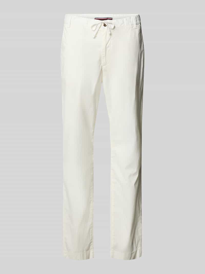 Tommy Hilfiger Straight leg chino van een mix van katoen en elastaan