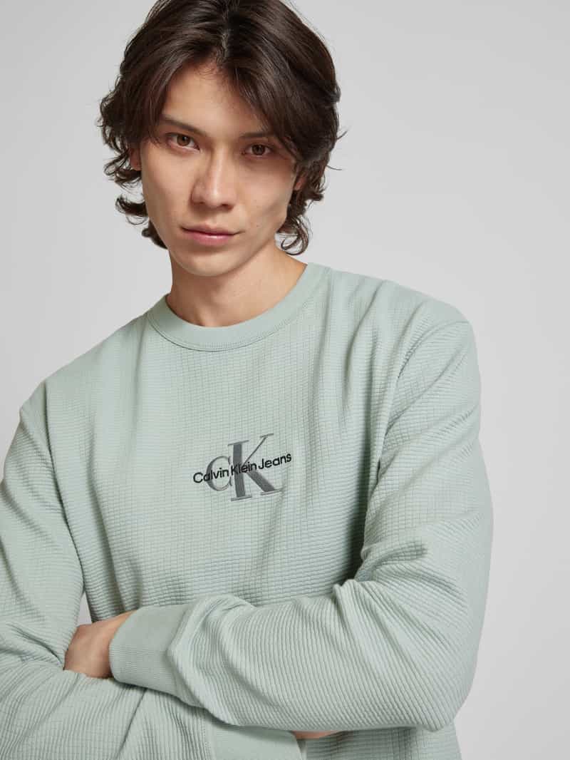 Calvin Klein Jeans Shirt met lange mouwen en labelstitching