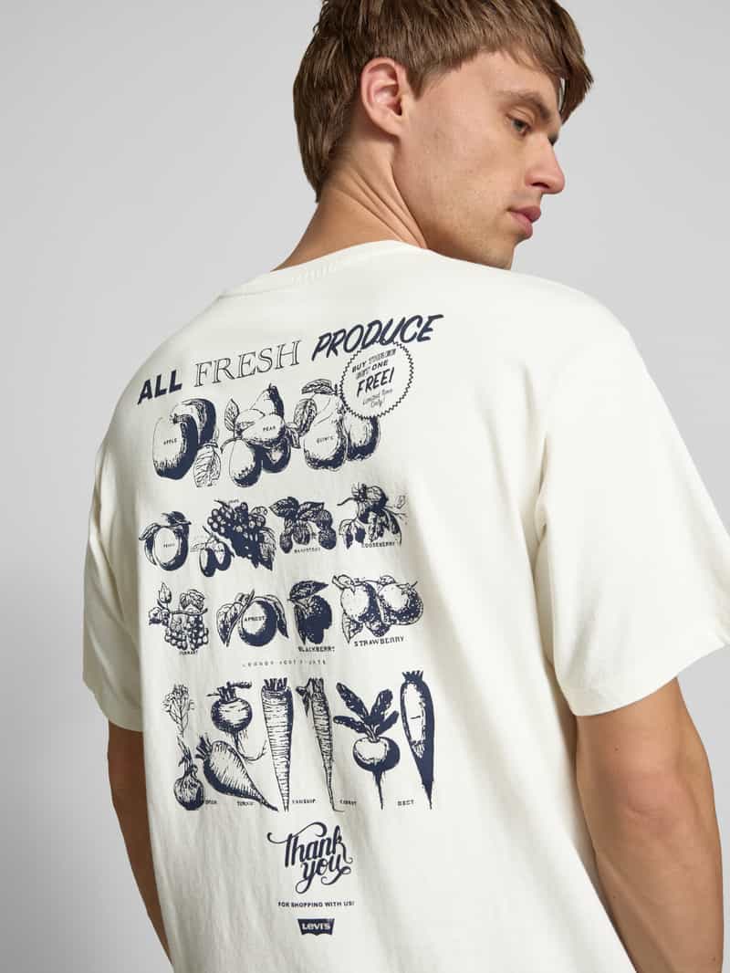 Levi's T-shirt met labelprint