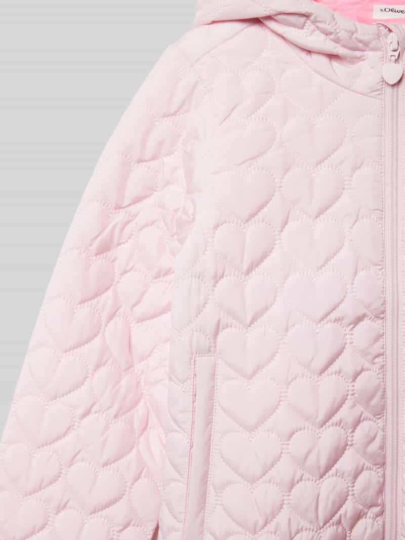 s.Oliver RED LABEL Regular fit gewatteerd jack met gequilt hart