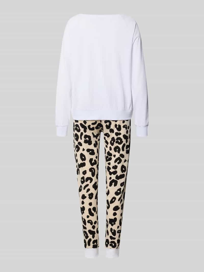 LOUIS & LOUISA relaxed fit pyjama van puur katoen model 'Schmusekatze'