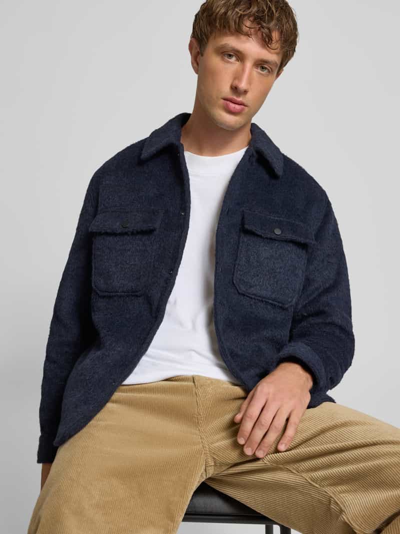 Only & Sons Regular fit overhemdjack van geborsteld materiaal model 'GIO'